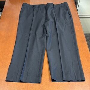 Elegant Navy Women's Flat Front Pants